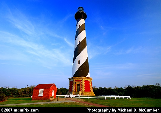 Cape Hatteras Lighthouse Lit by a Setting Sun Picture