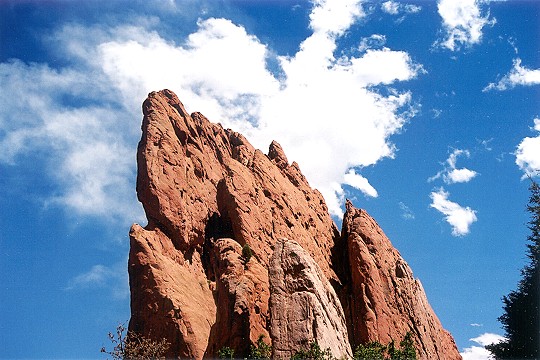 Towering Red Sandstone Formation Near Pikes Peak Picture