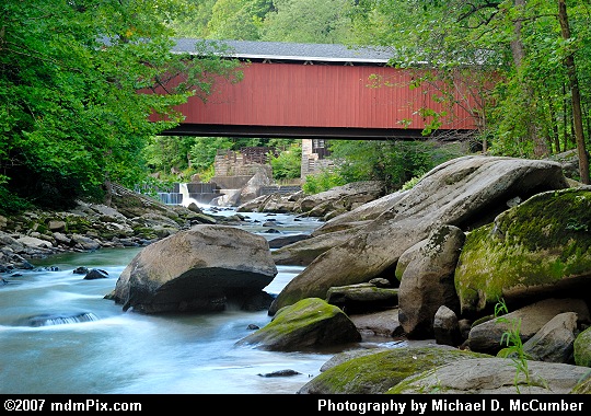 From Rocks Below the McConnells Mill Covered Bridge Picture