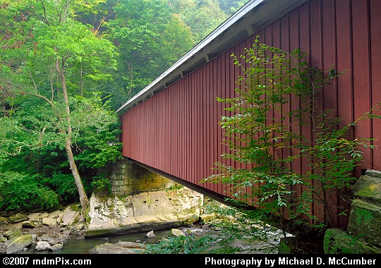 A Side Angled View of McConnells Mill Covered Bridge Picture