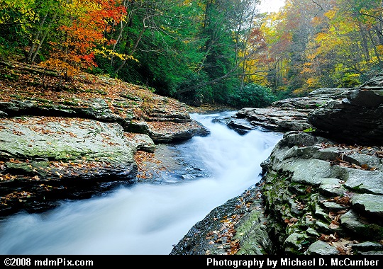 Fall Evening at Meadow Run Natural Waterslides Picture