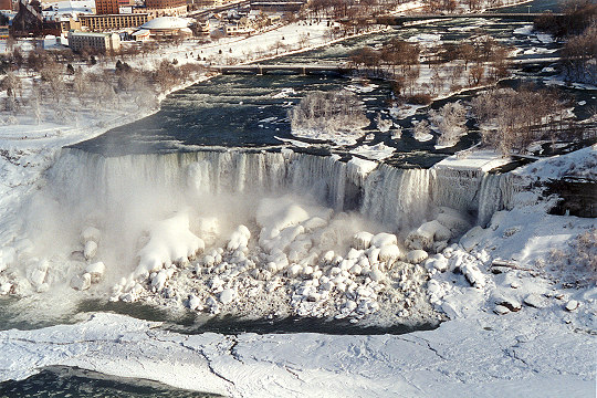 Looking Down on the American Falls on New Years Picture