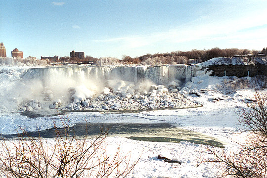 American Falls Cascading through Ice and Snow on New Years Picture