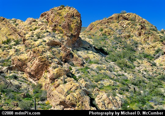 Rock Outcropping in the Superstition Mountains along Apache Trail Picture