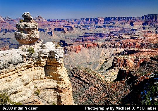 Close-up of a Peculiar Rock Formation before Grand Canyon Vista Picture