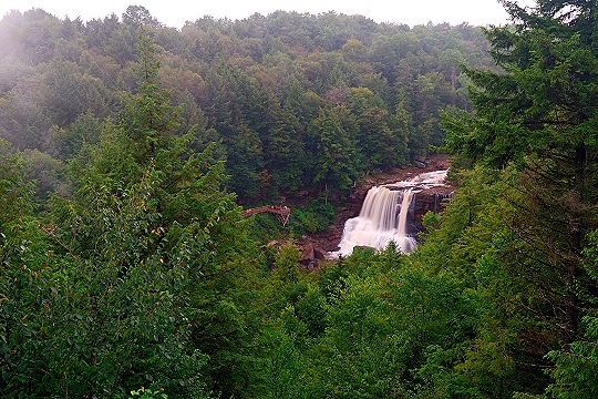 Distant View of Blackwater Falls from a High Overlook Picture